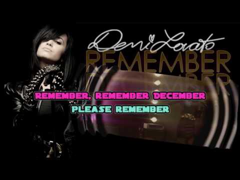 Текст песни Demi Lovato - Remember December (Минус)