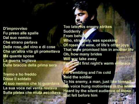Текст песни Andrea Bocelli - Tremo E T