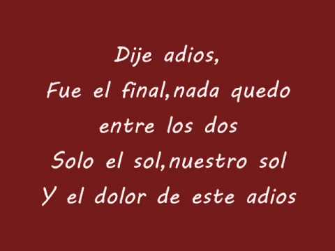 Текст песни  - Adios