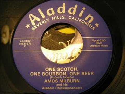 Текст песни Amos Milburn - One Scotch, One Bourbon, One Beer