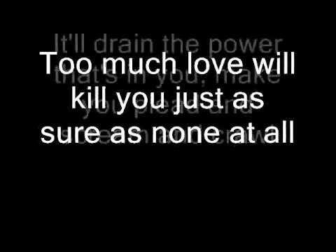 Текст песни  - Too Much Love Will Kill You