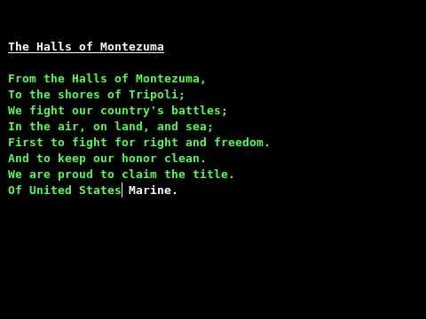 Текст песни American Songs - The Marines Hymn