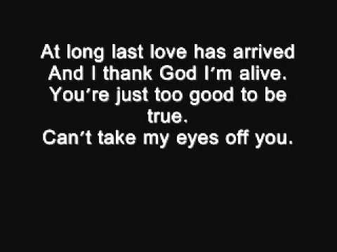 Текст песни Muse - Cant Take My Eyes Off You I Love You Baby