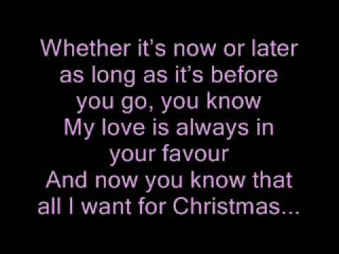Текст песни  - All I want for Christmas is Us